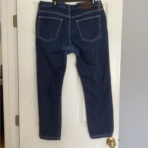 Kiton Men’s 5 Pocket Jeans. Size 38   Inseam 28. Front waist to hem: 39.
